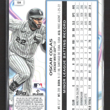 2023 Topps Chrome Cosmic Oscar Colás #104 RC