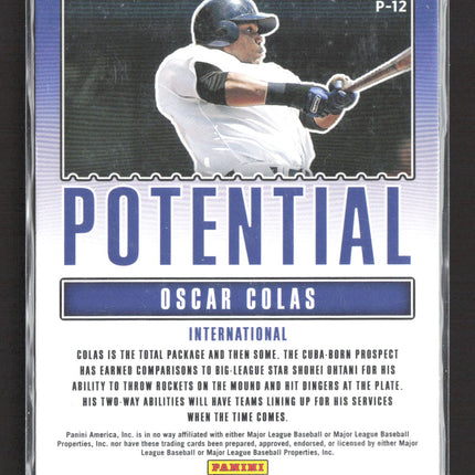 2020 Panini Contenders Potential Oscar Colas #P-12 International
