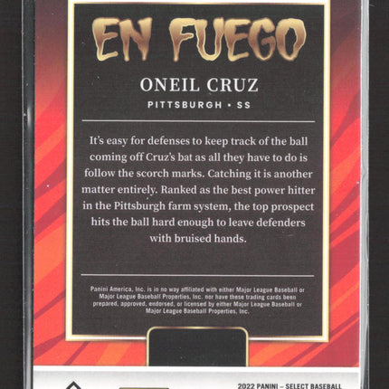 2022 Panini Select Prizm En Fuego Oneil Cruz #EF1