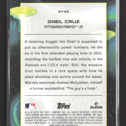 2023 Topps Chrome Extraterrestrial Talent Oneil Cruz #ET-23