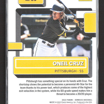 2022 Panini Donruss Baseball Oneil Cruz #80 Blue