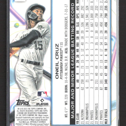 2023 Topps Chrome Cosmic Oneil Cruz #101