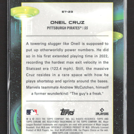 2023 Topps Chrome Extraterrestrial Talent Oneil Cruz #ET-23