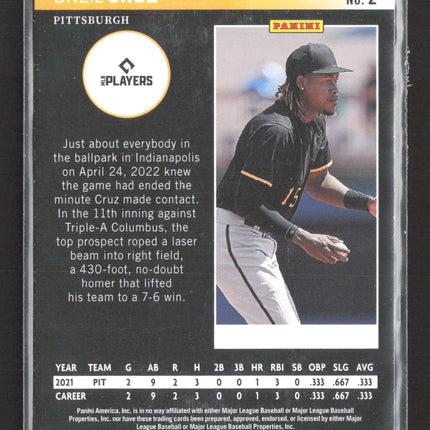 2022 Panini Chronicles Pinnacle Oneil Cruz #2 RC