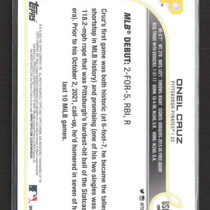 2022 Topps Chrome Update Oneil Cruz #USC74 RC