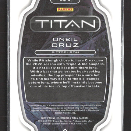 2022 Panini Chronicles Titan Oneil Cruz #3 RC