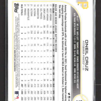 2022 Topps Chrome Oneil Cruz #128 RC