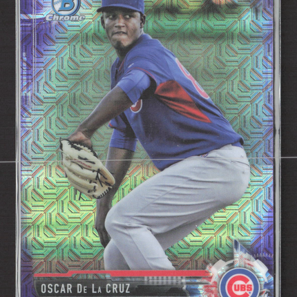 2017 Bowman Chrome Oscar De La Cruz #BCP72 Purple Mojo Refractor 193/250