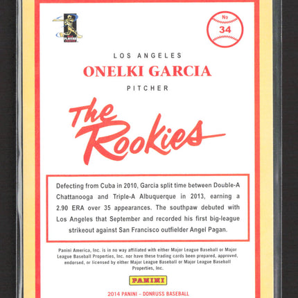 2014 Donruss The Rookies Onelki Garcia #34 Press Proof Blue RC 108/199