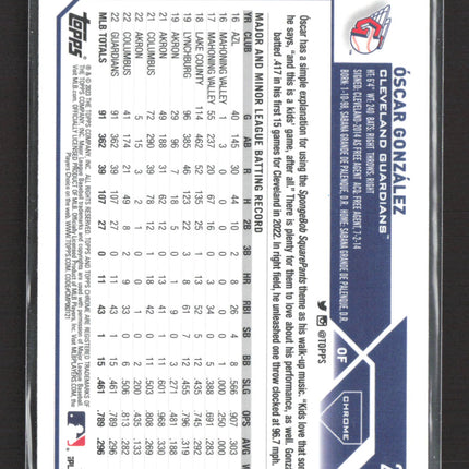 2023 Topps Chrome Oscar Gonzalez #207 RC