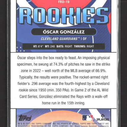 2023 Topps Finest Rookies Óscar González #FRD-19 RC