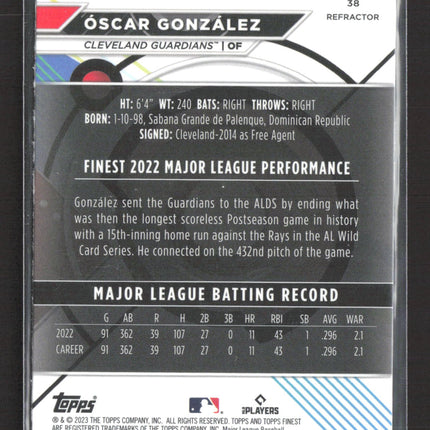 2023 Topps Finest Óscar González #38 Refractor RC