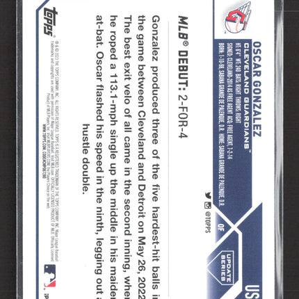 2022 Topps Update Series Oscar Gonzalez #US275 RC