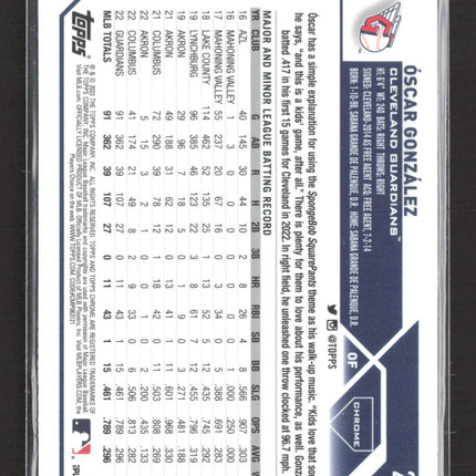 2023 Topps Chrome Oscar Gonzalez #207 X-Fractor RC