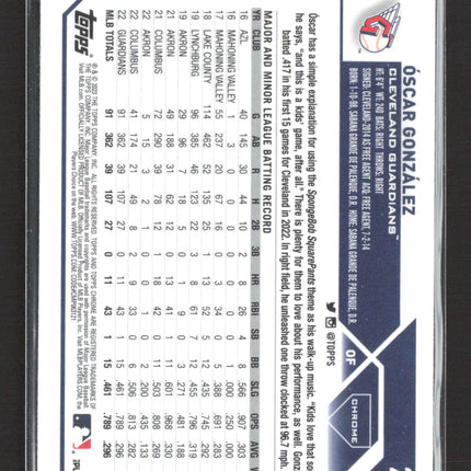 2023 Topps Chrome Oscar Gonzalez #207 prism RC