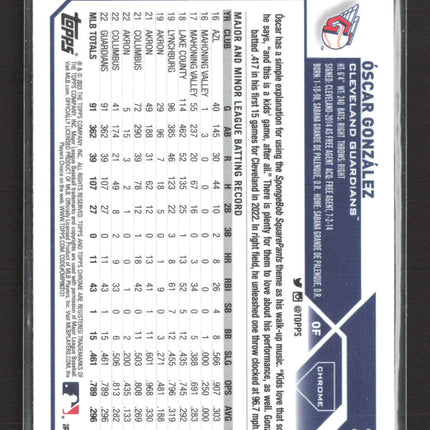 2023 Topps Chrome Oscar Gonzalez #207 RC