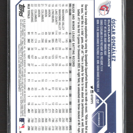 2023 Topps Chrome Oscar Gonzalez #207 RC