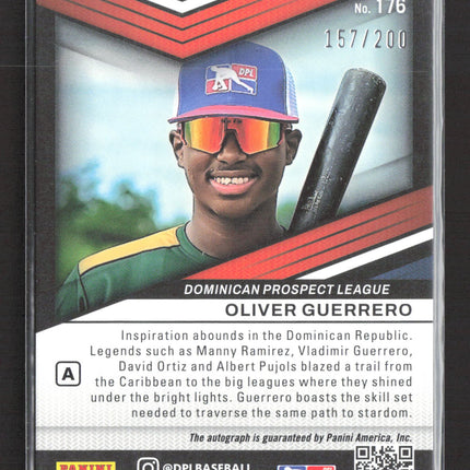 2023 Panini Elite Extra Edition Oliver Guerrero #176 157/200 auto