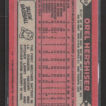 1986 Topps Orel Hershiser #159
