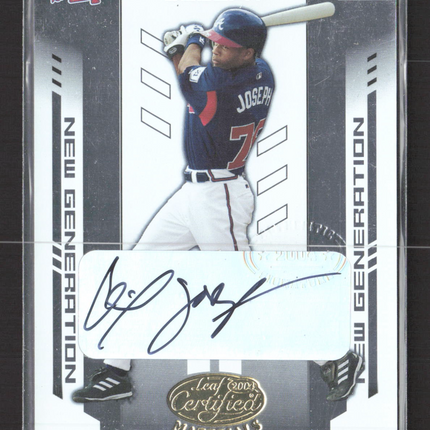 2004 Leaf Certified Materials New Generation Onil Joseph #246 auto /500