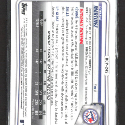 2020 Bowman Chrome Orelvis Martinez #BCP-245