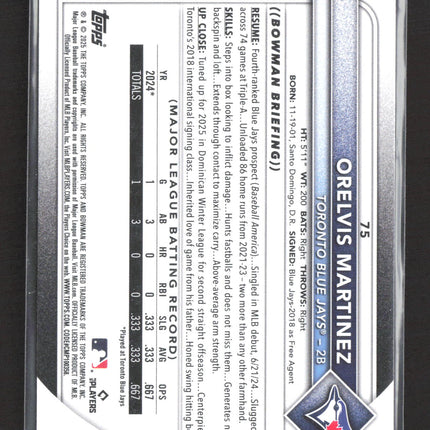 2021 Bowman Orelvis Martinez #75 Purple 238/299 RC