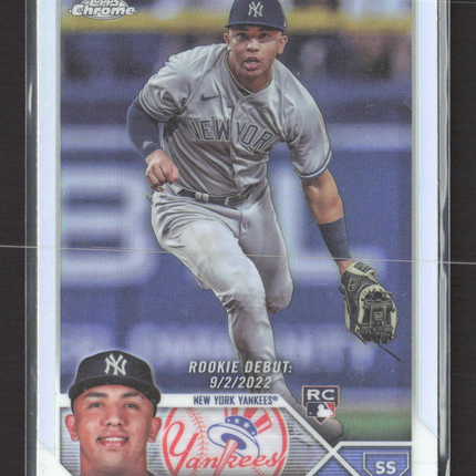 2023 Topps Chrome Update Oswald Peraza #USC123 RC refractor