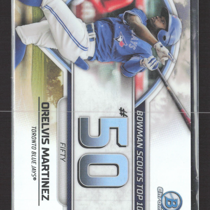 2023 Bowman Chrome Bowman Scouts Top 100 Orelvis Martinez #BTP-50