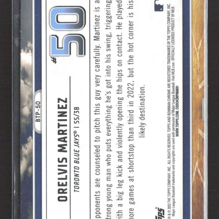 2023 Bowman Chrome Bowman Scouts Top 100 Orelvis Martinez #BTP-50