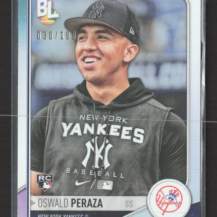 2023 Topps Big League Oswald Peraza #WR-29 Rainbow Foil RC 030/199