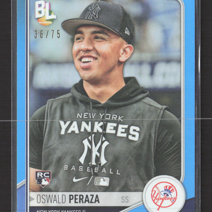 2023 Topps Big League Oswald Peraza #WR-29 Blue 36/75 RC