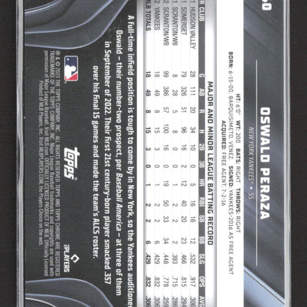 2023 Topps Chrome Black Oswald Peraza #40 163/1190 RC