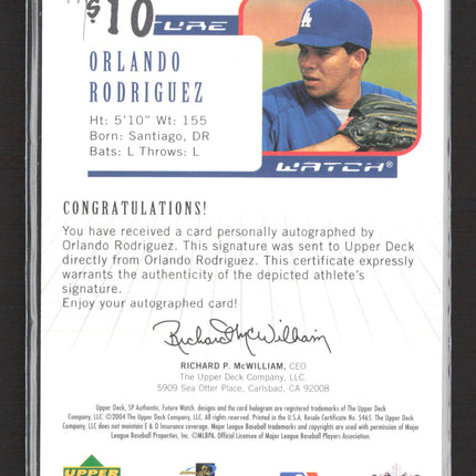 2004 Upper Deck SP Authentic Future Watch Orlando Rodriguez #171 239/999 auto