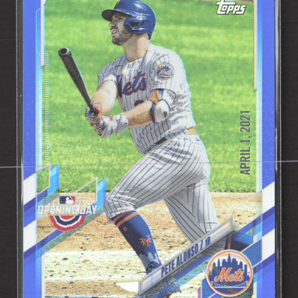 2021 Topps Opening Day Pete Alonso #40 Blue Foil