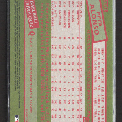 2020 Topps 1985 Topps Baseball Pete Alonso #85TC-18 Silver Pack Chrome