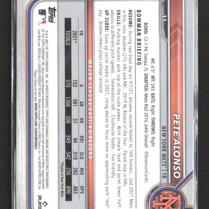 2022 Bowman Chrome Pete Alonso #11