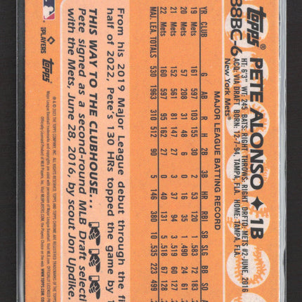 2023 Topps Chrome 1988 Topps Baseball Pete Alonso #88BC-6