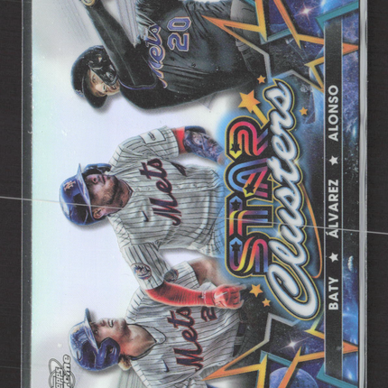 2023 Topps Chrome Star Clusters Pete Alonso Brett Baty Francisco Alvarez #SC-1