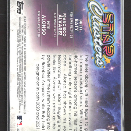 2023 Topps Chrome Star Clusters Pete Alonso Brett Baty Francisco Alvarez #SC-1