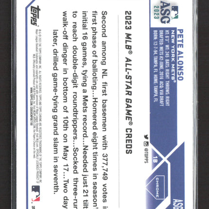 2023 Topps Chrome All-Star Game Pete Alonso #ASGC-40
