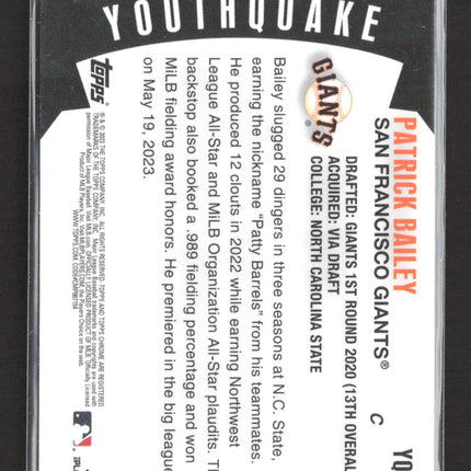 2023 Topps Chrome Youthquake Patrick Bailey #YQ-99 RC