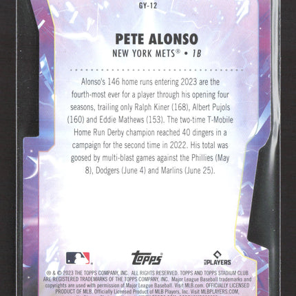 2023 Topps Stadium Club Goin' Yard Pete Alonso #GY-12 Die-Cut