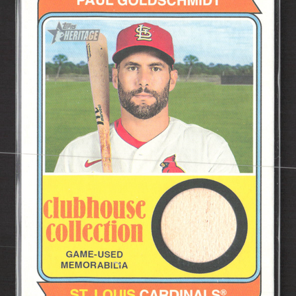 2023 Topps Heritage Clubhouse Collection Paul Goldschmidt #CCR-PG Bat Relic