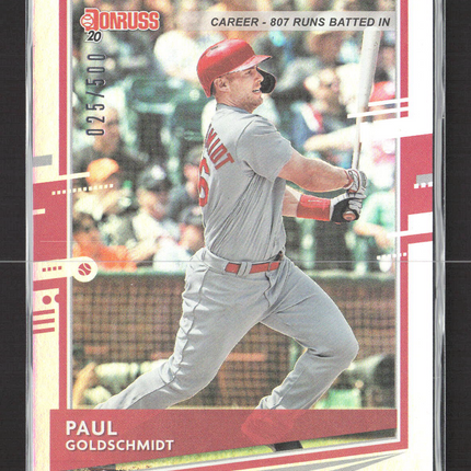 2020 Donruss Baseball Paul Goldschmidt #127 foil 025/500