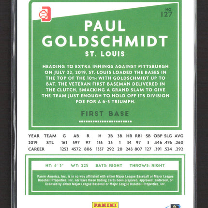 2020 Donruss Baseball Paul Goldschmidt #127 foil 025/500