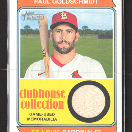 2023 Topps Heritage Clubhouse Collection Paul Goldschmidt #CCR-PG Bat Relic