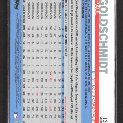 2019 Topps Chrome Paul Goldschmidt #139 prism