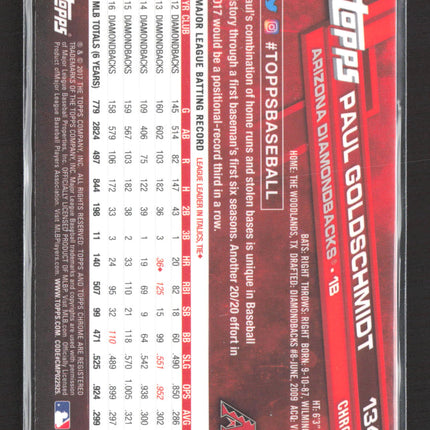 2017 Topps Chrome Paul Goldschmidt #134 Prism Refractor