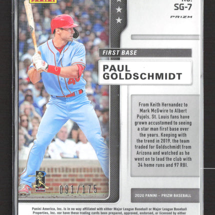 2020 Panini Prizm Star Gazing Paul Goldschmidt #SG-7 Blue 091/175