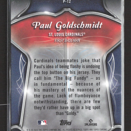 2022 Topps Chrome Sonic Pinstriped Paul Goldschmidt #P-12